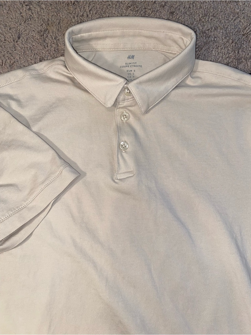 H M Slim Fit Polo Size Small Summer Golf Work Dress Shirt